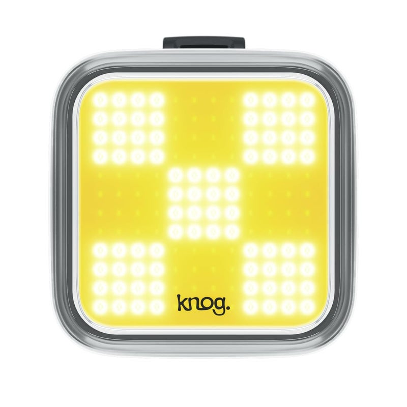 Knog Blinder Front Bike Light - 200 Lumen Rechargeable Bicycle Light - Bright LED Bike Headlight with Integrated USB Charging, 8 Light Modes, IP67 Waterproof, Fits 22-32mm Handlebars - Grid Design - Image 2